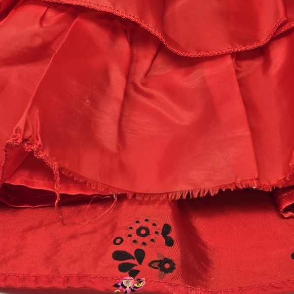 DISNEY PARKS PRINCESS ALENA OF AVATOR PLAY COSTUME RED FLORAL DRESS GIRLS 6 XS - Picture 10 of 12